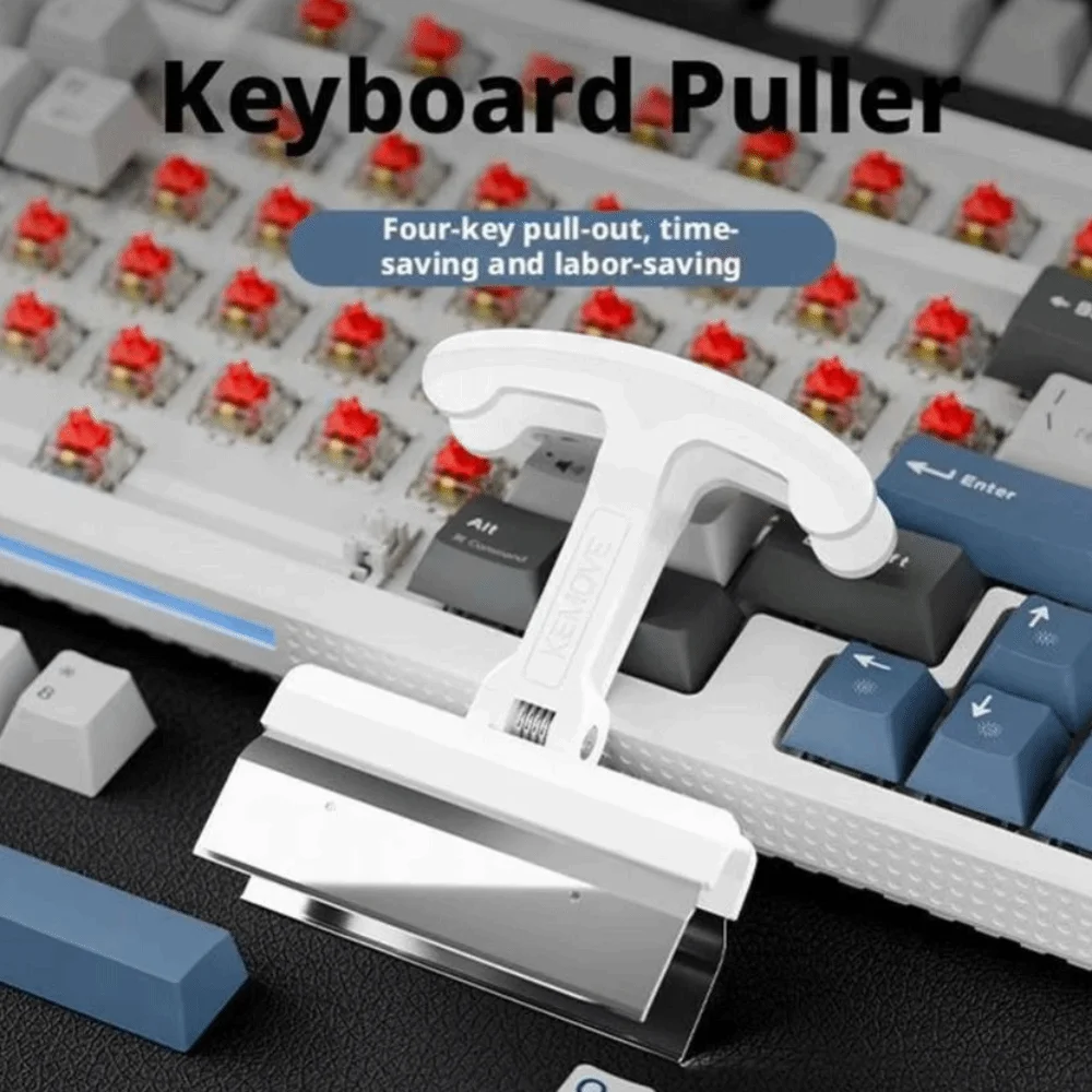 Large Size Keys Caps Puller Scratch-Proof Four Keys Simultaneous Keyboard Switch Puller Heavy Duty 4-in-1