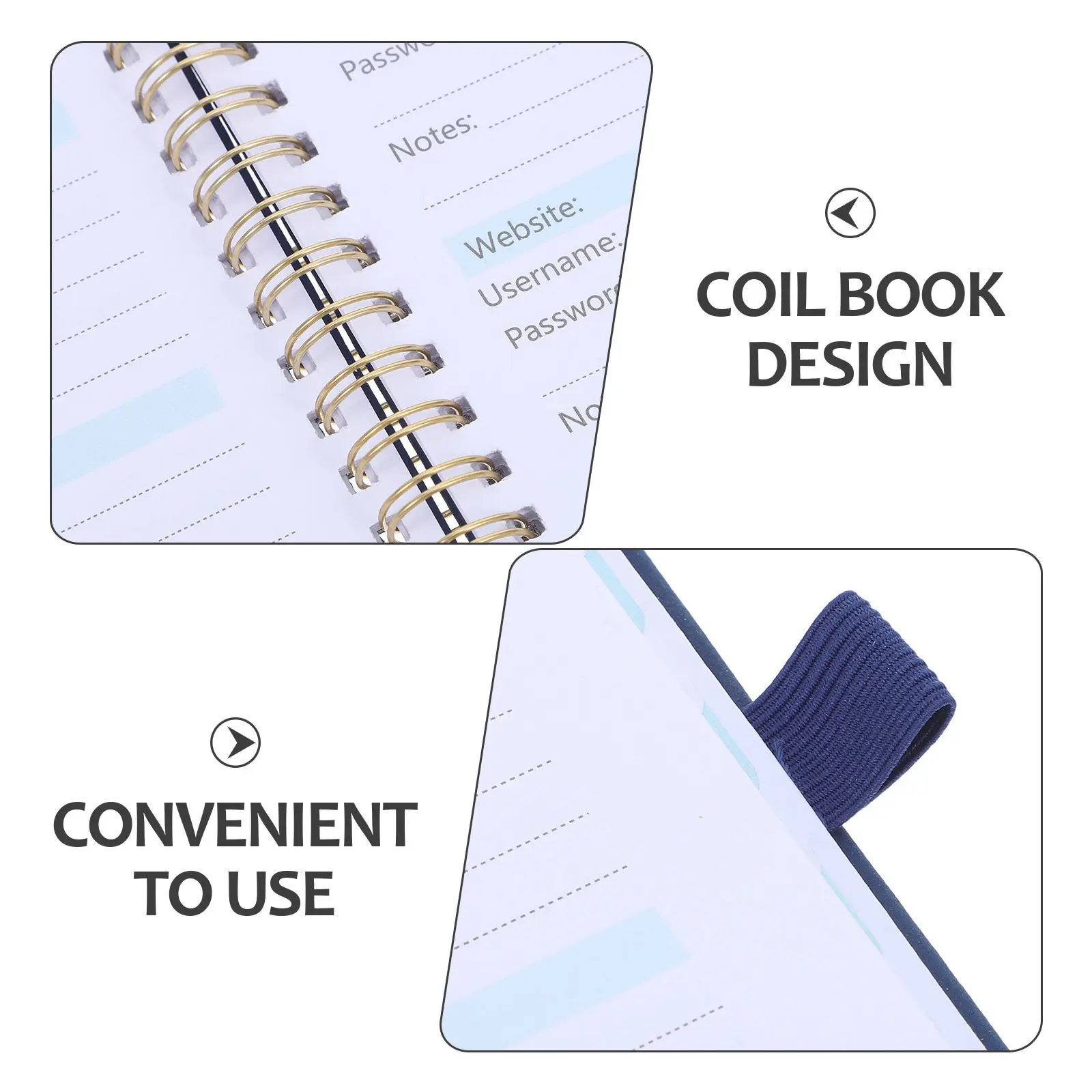 56Sheets Website Password Keeper Notebook Alphabetical Tabs Small Spiral Notebook 5.7x4.7 Portable Password Organizer Home