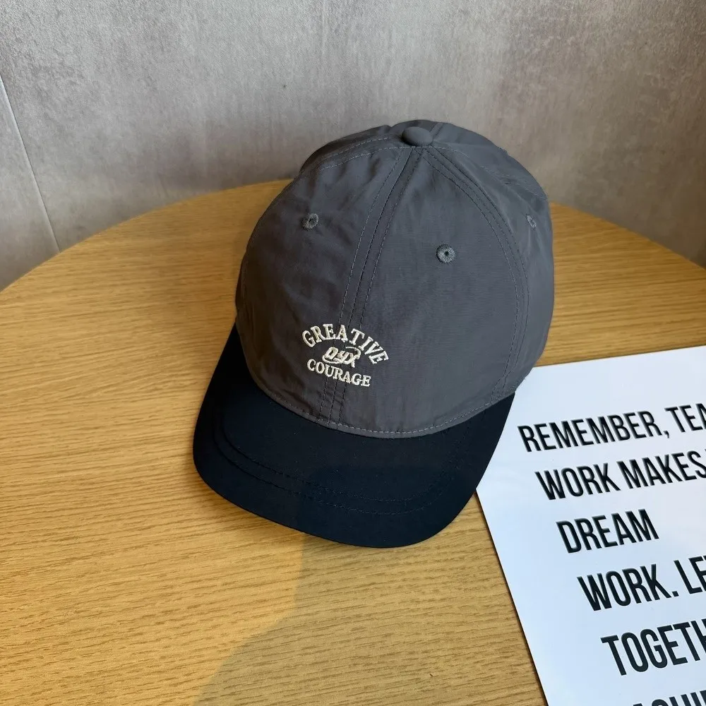 Colorful Unisex Baseball Cap Soft-Top Letter Embroidered Visor Hat Quick Dry Short Brim Soft-Top Cap All Seasons