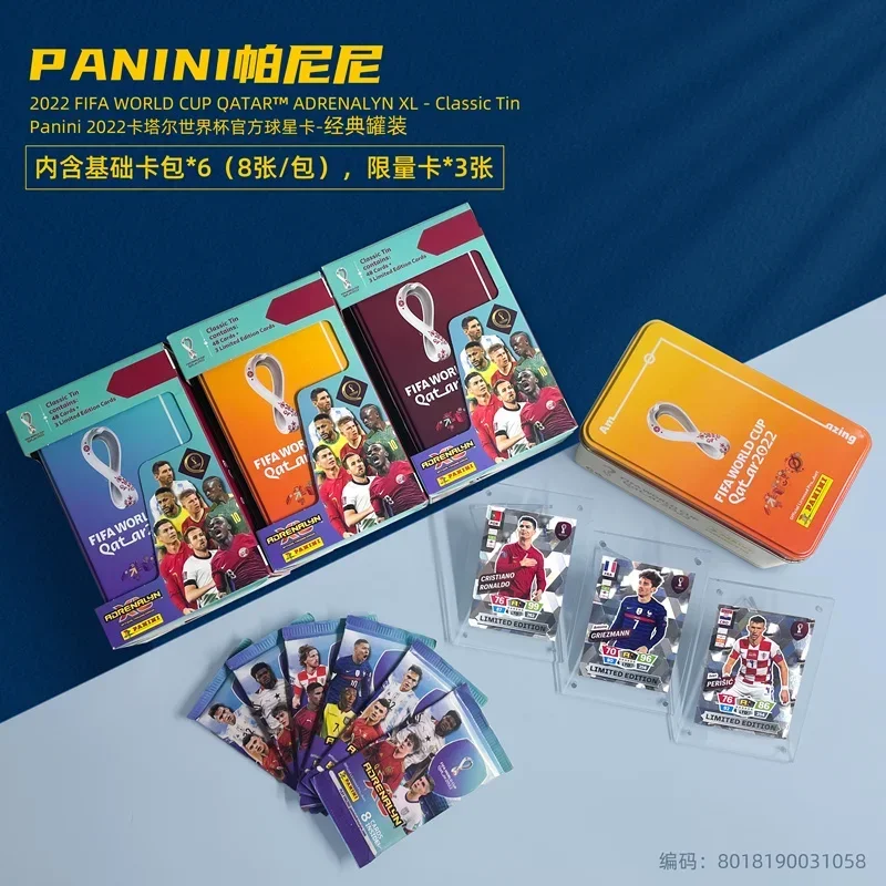 2022 Panini Voetbal Ster Kaart Box Qatar World Cup Voetbal Ster Collectie Messi Ronaldo Voetballer Limited Fan Cards Box Set