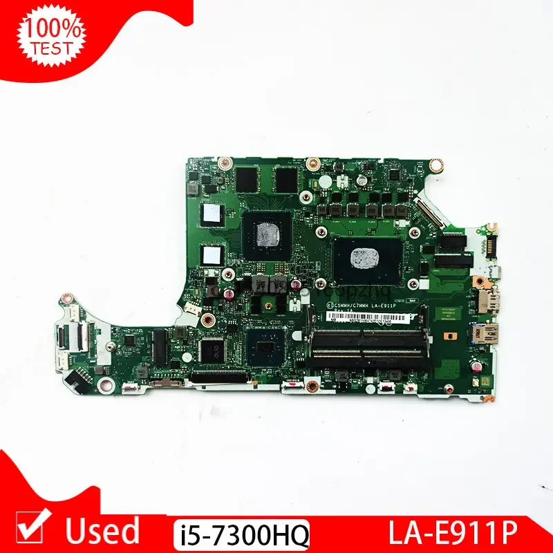 Used A715-71 Motherboard For ACER A715-71G AN515 Laptop C5MMH/C7MMH LA-E911P With I5-7300HQ I5 CPU N17P-G1-A1