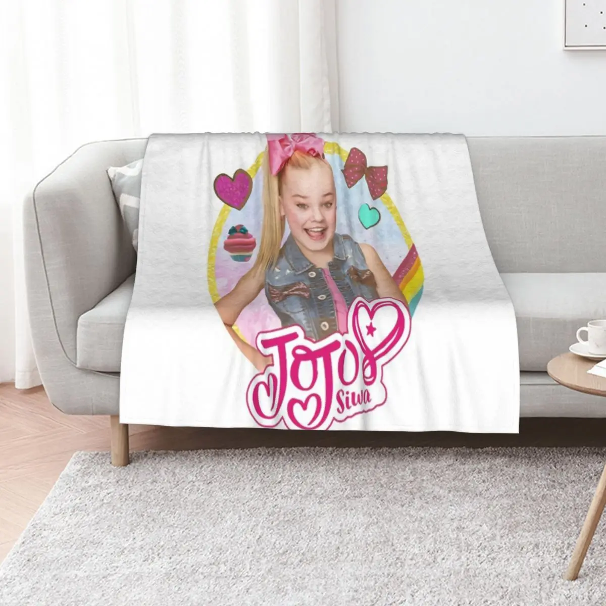 

jojo siwas Throw Blanket Designers Stuffeds Custom Travel Blankets