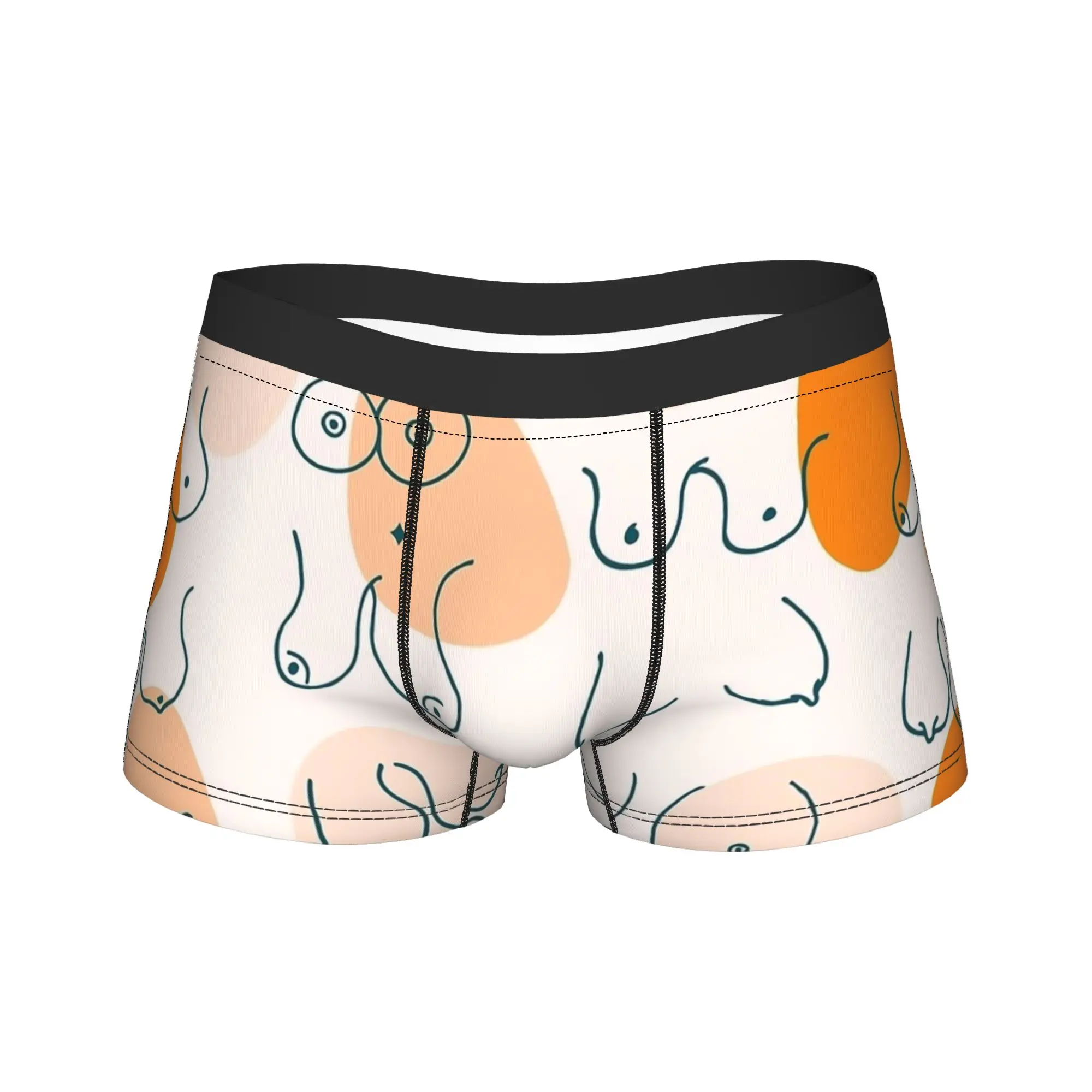 

Geometric Beautiful Boobs Underwear Novelty Panties Printed Shorts Briefs For Men Pouch Large Size Boxer Shorts