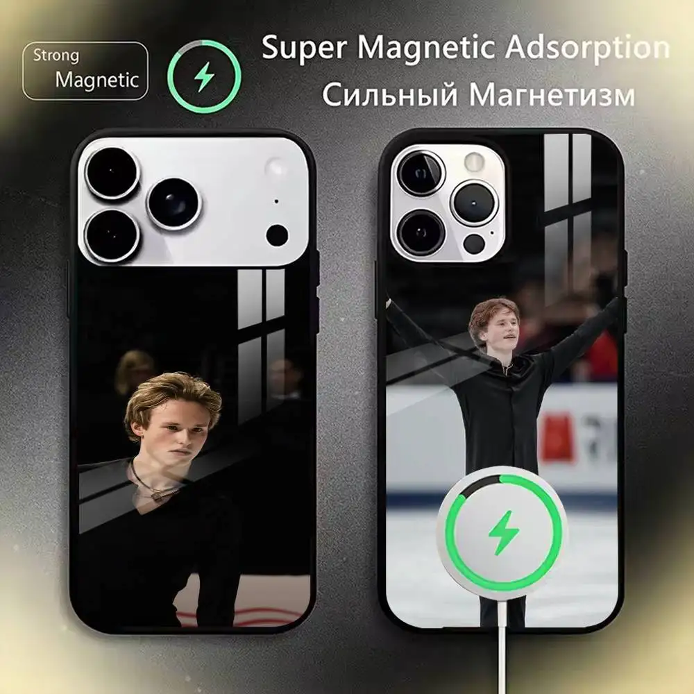 Figure Skaters I-Ilia Malinin Phone Case For iPhone17,16,15,14,13,12,11 Plus,Pro Magnetic with Magsafe Wireless Charging