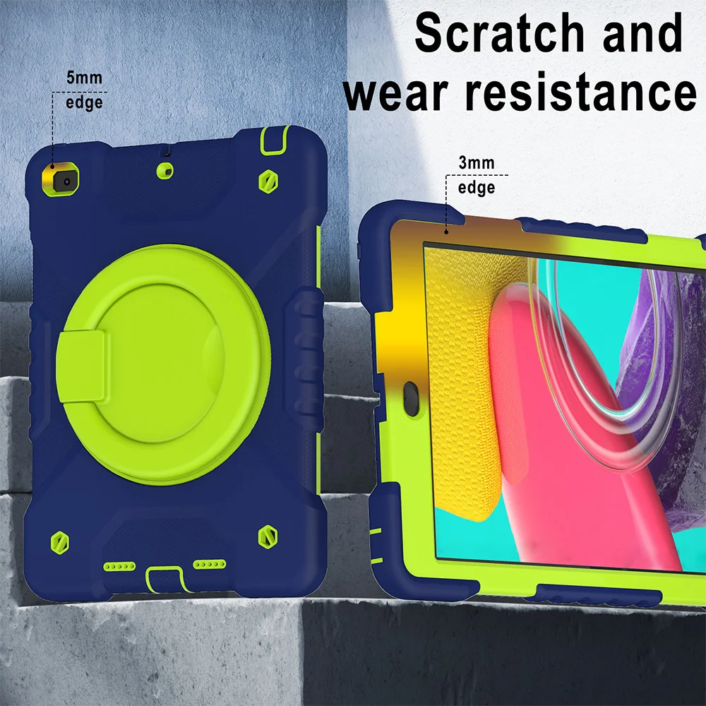 Tablet Case For iPad 9.7 Air 1 2 4 5 iPad 2019 2021 10.2 10.9 Pro 11 10th 11th Gen Cover 360 Rotating Handle Grip Shoulder Strap
