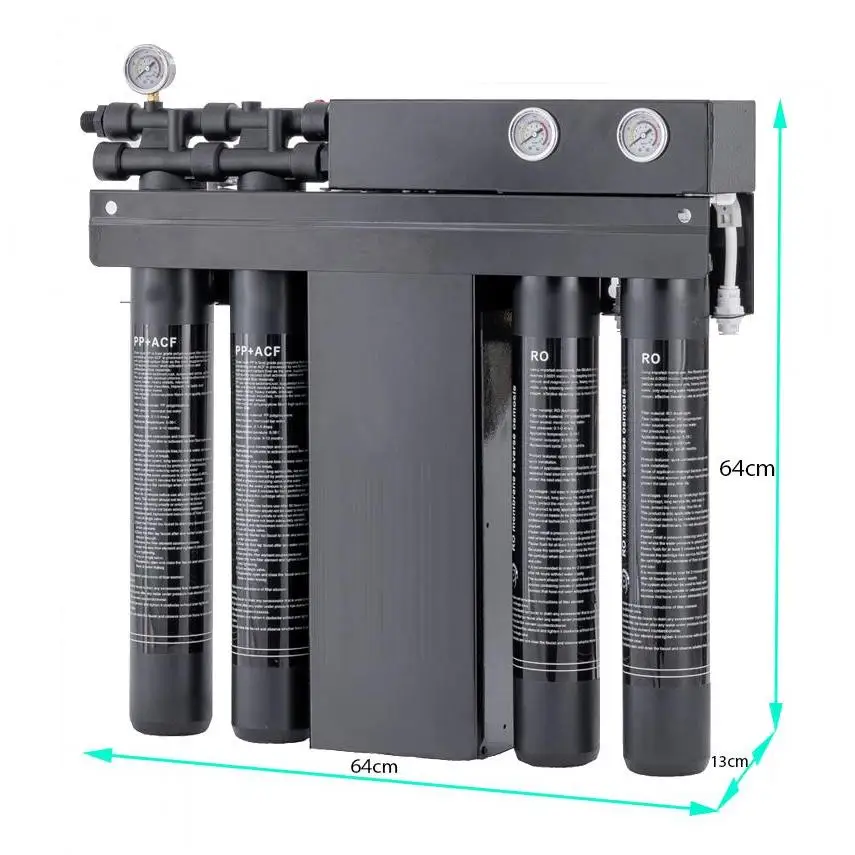 2000GPD 5LPM RO Reverse Osmosis Water Purifier System With TDS Adjustable 3 Outlet For Ice Machine Coffee Shop Commercial Use