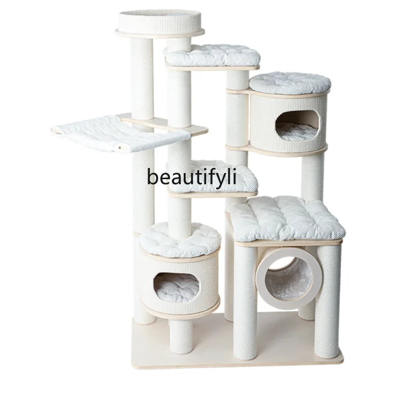 

Cat Climbing Frame Cat Nest Integrated Multi-Layer Solid Wood Large Cat Climber