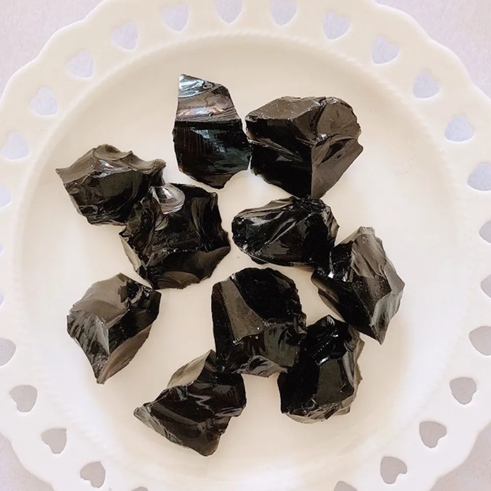 

500G Black Obsidian Raw Rough Stones Natural Tumbled Quartz Gemstones Chakra Balancing Decor Jewelry Healing