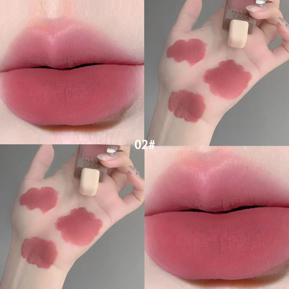 Langanhaltender Lippenfarben-Lipgloss, mattierter Nebel, aufhellender Lippenstift, Gesundheit und Schönheit, passend für die Lippen, Little Pudding Lip Glaze Ice Cream