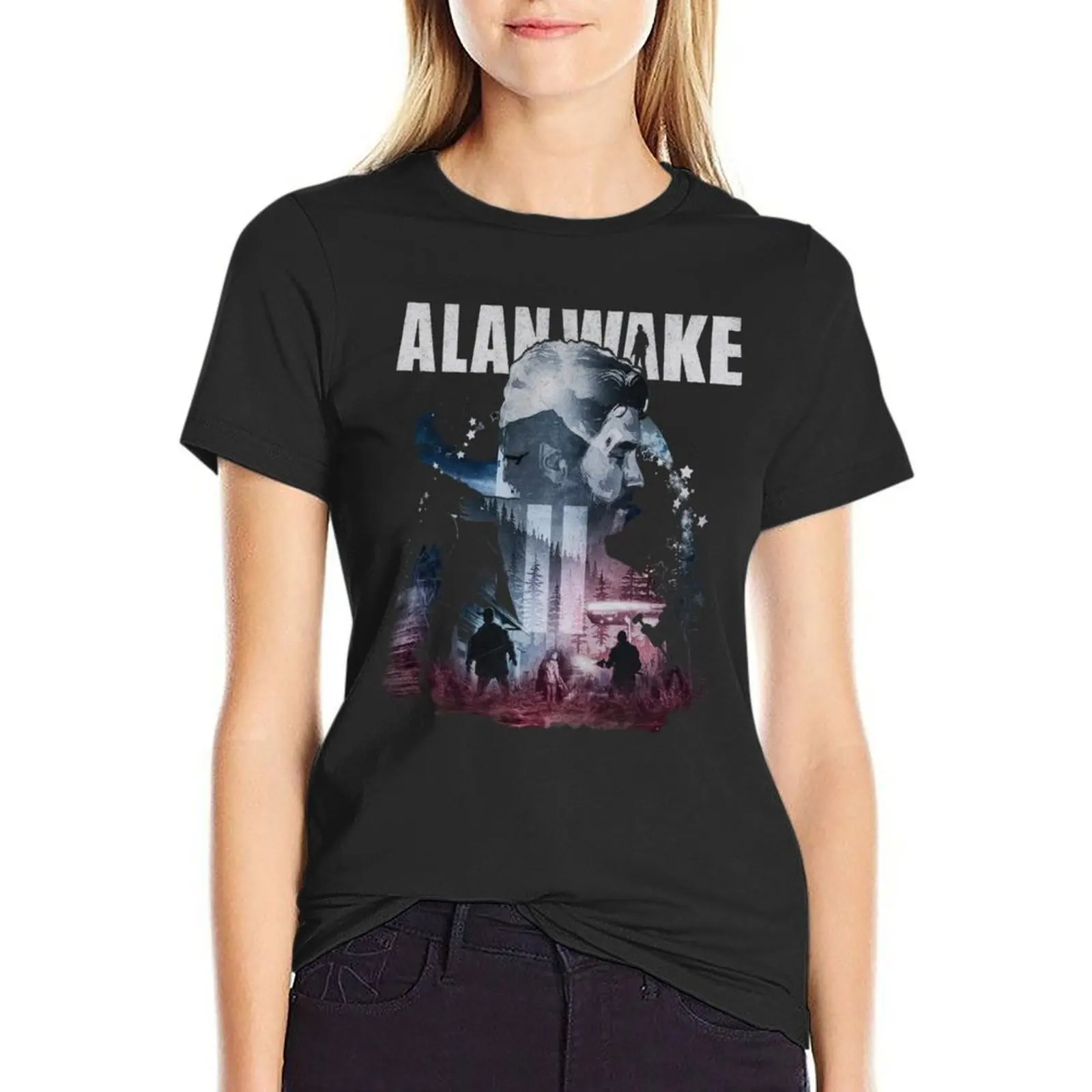 Alan Wake T-Shirt vintage clothes summer top clothes for woman