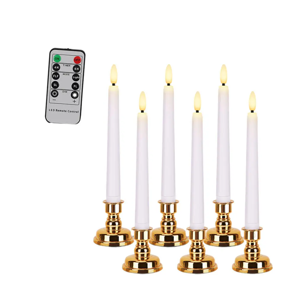 1 set Led Lamp Long Luminous Flameless Candles For Xmas Wedding Party Decor Smokeless Plastic Light