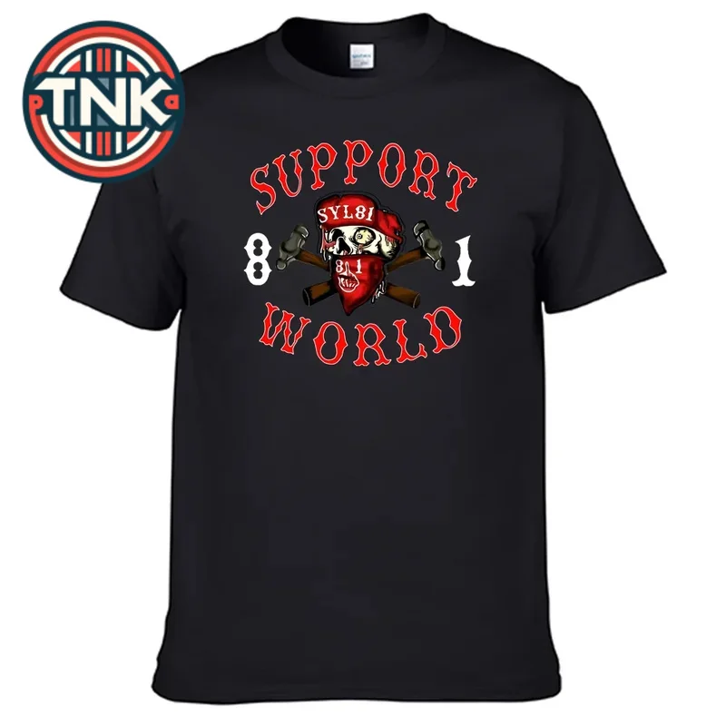 

Support 81 World Hells Angels T Shirt 100% Cotton Top Sales Shirt N02