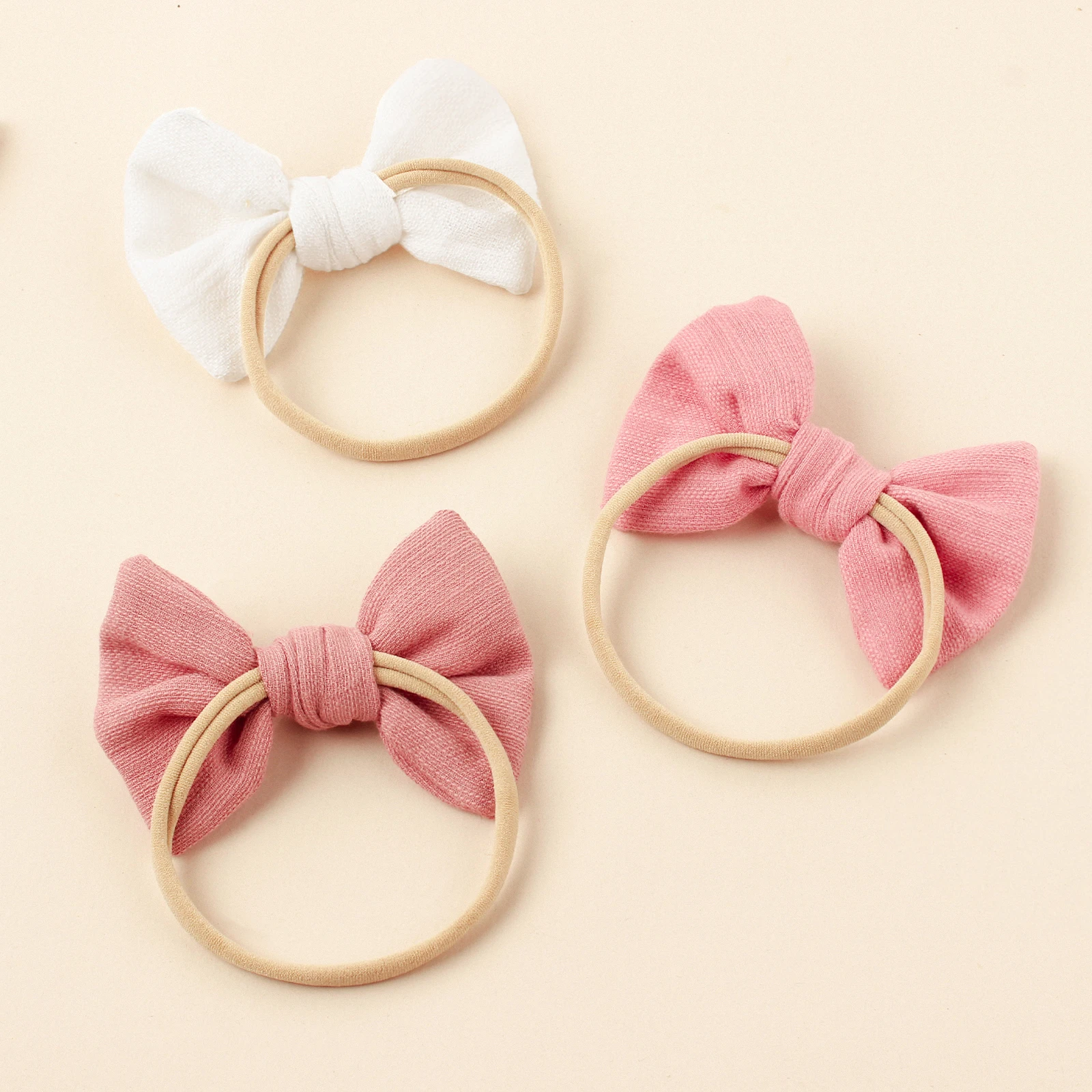 5pcs New Candy Shape Bow Headband Infant Baby Soft Elastic Nylon Hairband Girls Adorable Hair Accessories For Party