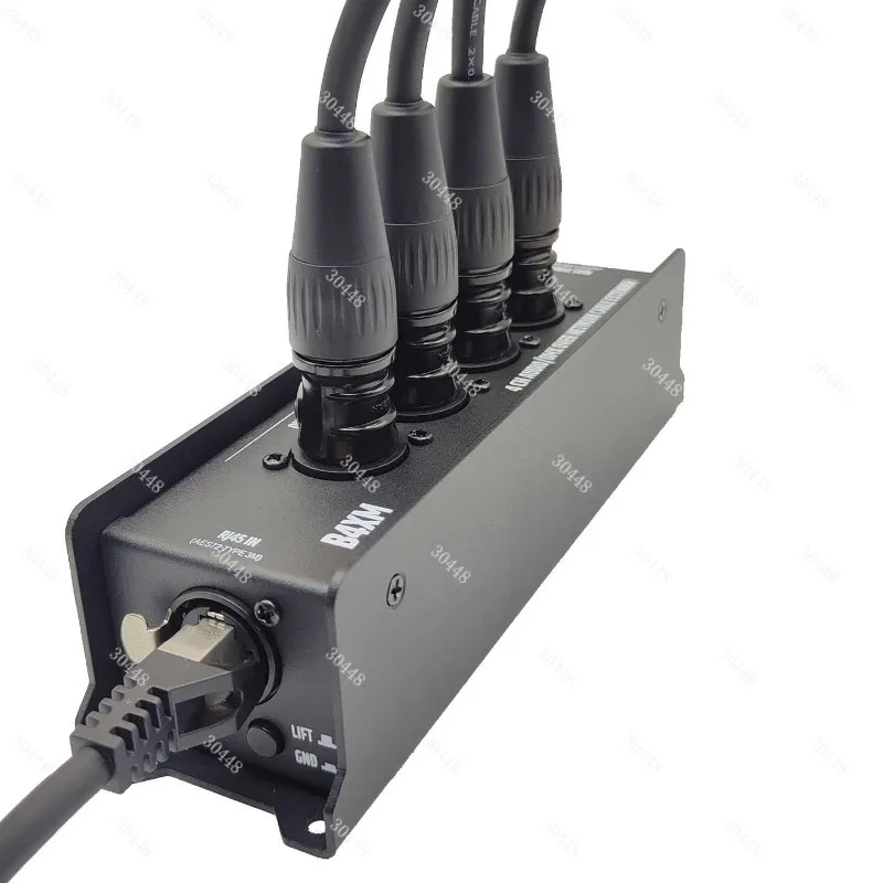 Audio Over Ethernet (aoe) Transmitter Box - Transmits 4-channel Audio/lighting Over Cat6 Cable - Lossless Transmission For