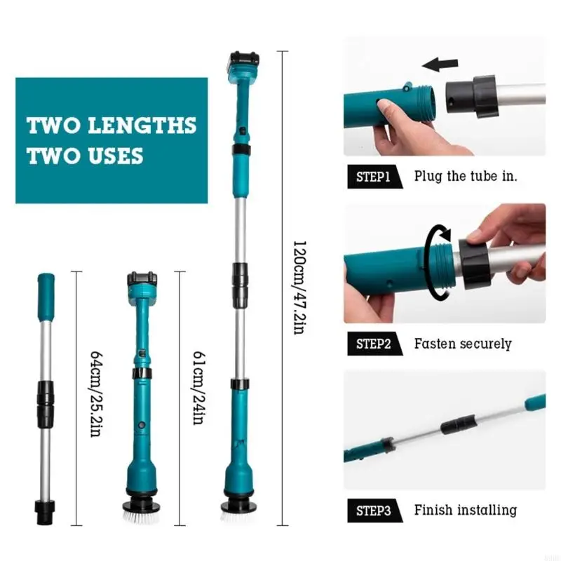 جهاز تنظيف كهربائي قابل لإعادة الشحن مع فرشاة قابلة للتبديل من البلاط الجص الزجاجي المنظف المريح خفيفة الوزن 896C