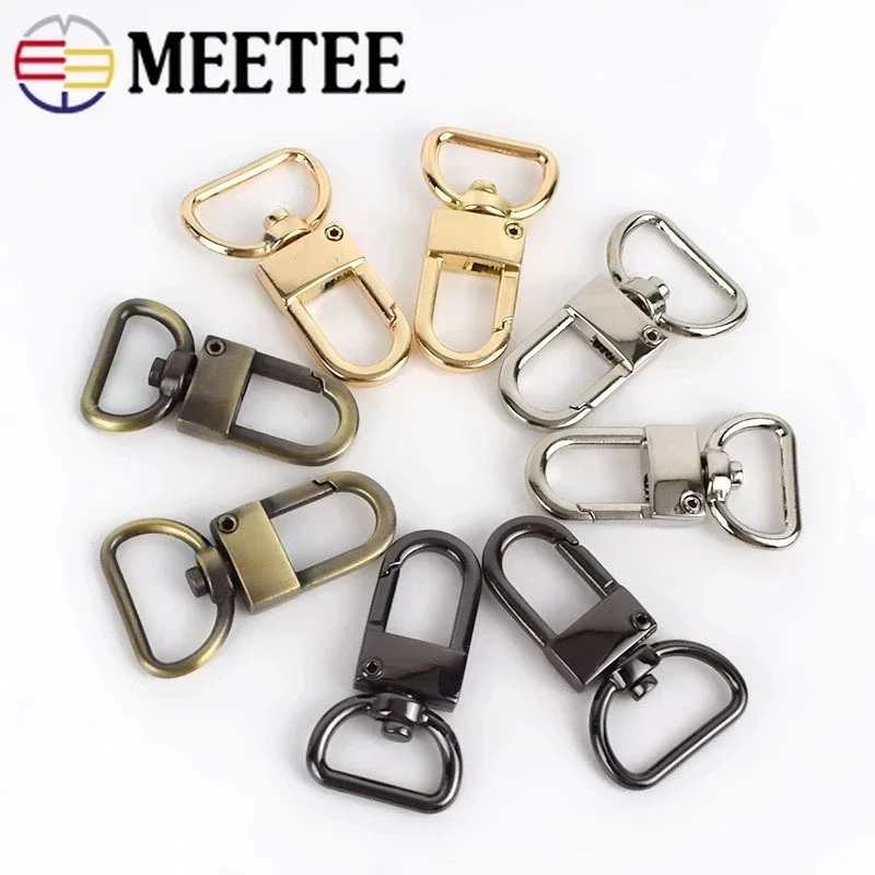 10/20pcs Meetee 13/16/19mm Metal Bag Buckles Swivel Trigger Snap Clasp Bags Strap Webbing Hanger Hook DIY Hardware Accessories