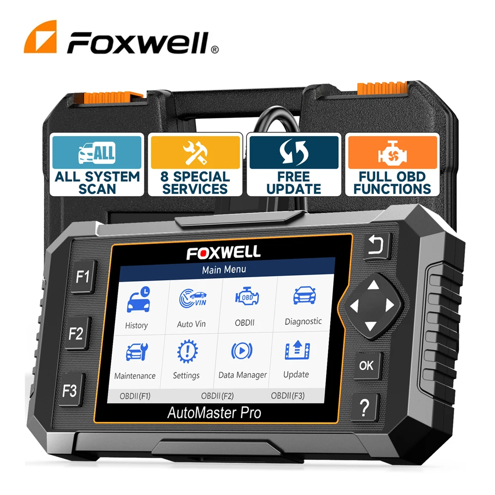 FOXWELL NT624 Elite OBD2 Automotive Scanner All System Tool 8 Reset Car Diagnostic Tools OBD OBD2 Scanner Code Reader Auto Scan