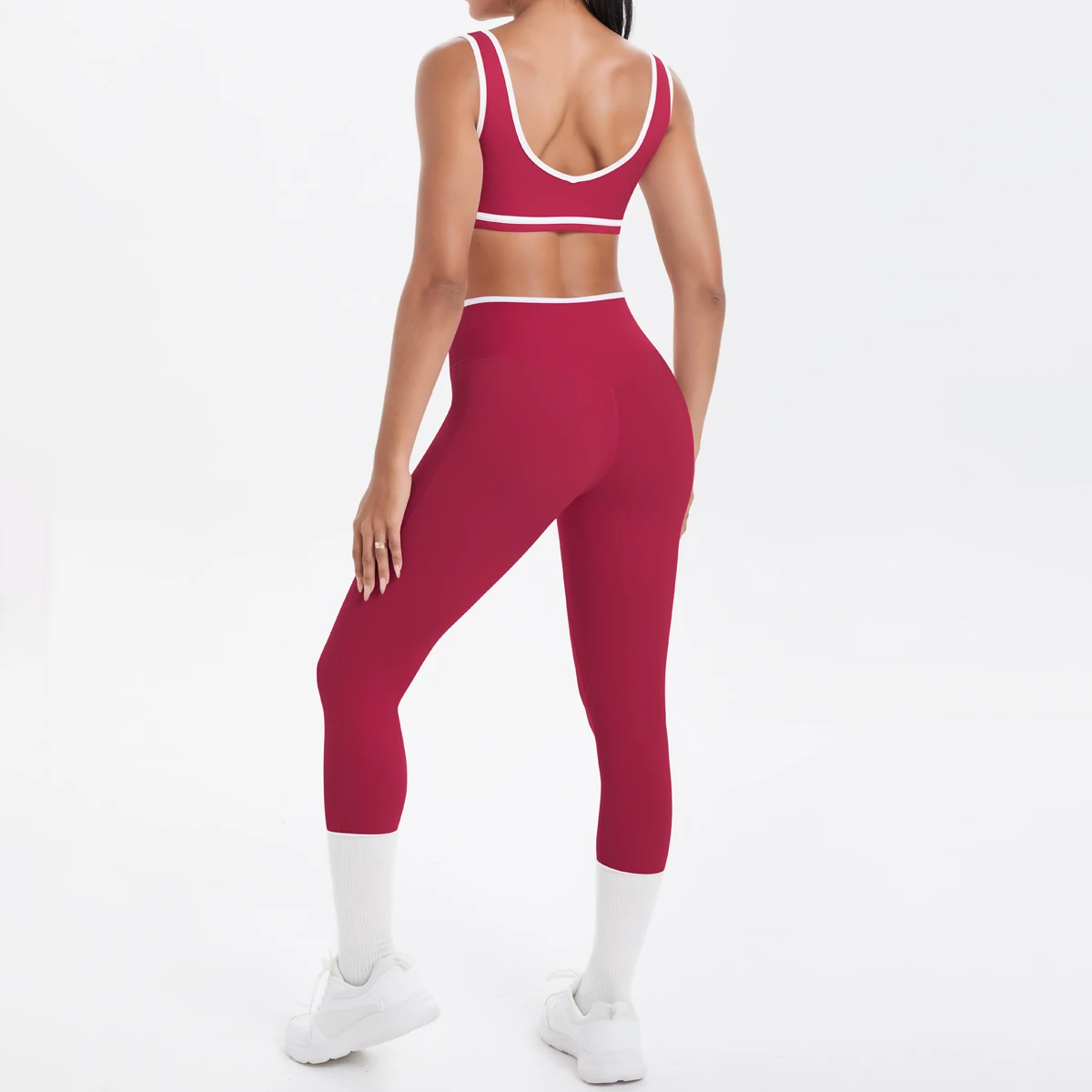 Damen-Sport-BH, Yoga-Hosen-Set, schnell trocknende Leggings, Fitness, Sport, Sommer, Yoga-Top, Push-Up, hoch taillierte Yoga-Sport-Leggings – Detail 36