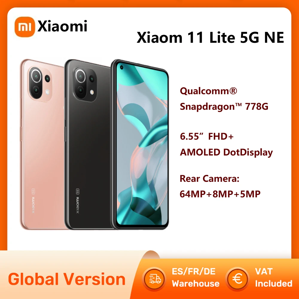 Xiaom 11 Lite 5G NE smartfon Qualcomm®Swieta smok™778G 6.55 \