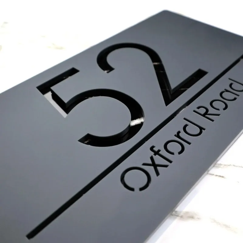 Personalised Custom Acrylic Modern House Numbers Sign Door Address Street 3D Letter Digital Plaque Outdoor Name Home Decor Plate