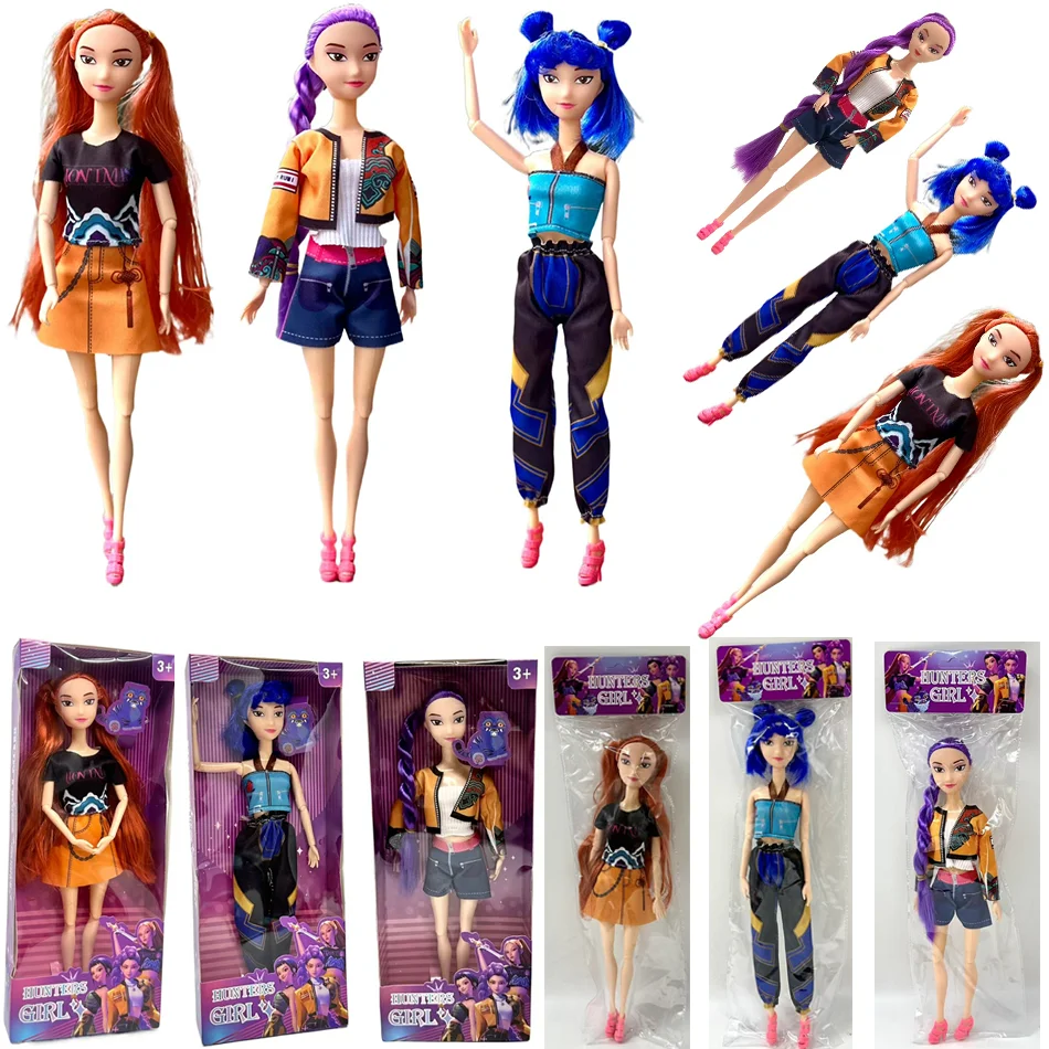 &&New Kpop Demon Hunters Figure Series with Box Derpys Tiger Rumi Mira Zoey Sussy Mini Figurine Phone Decor Model Christmas Gift