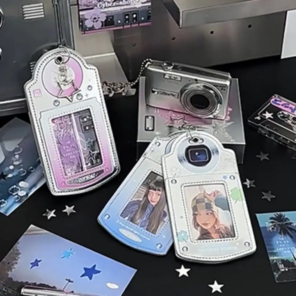 

Держатель для фотокарт Idol из искусственной кожи, мини-телефон Y2K, защита для дисплея карты Idol, милая индивидуальная рамка для фотокарт для мобильного телефона