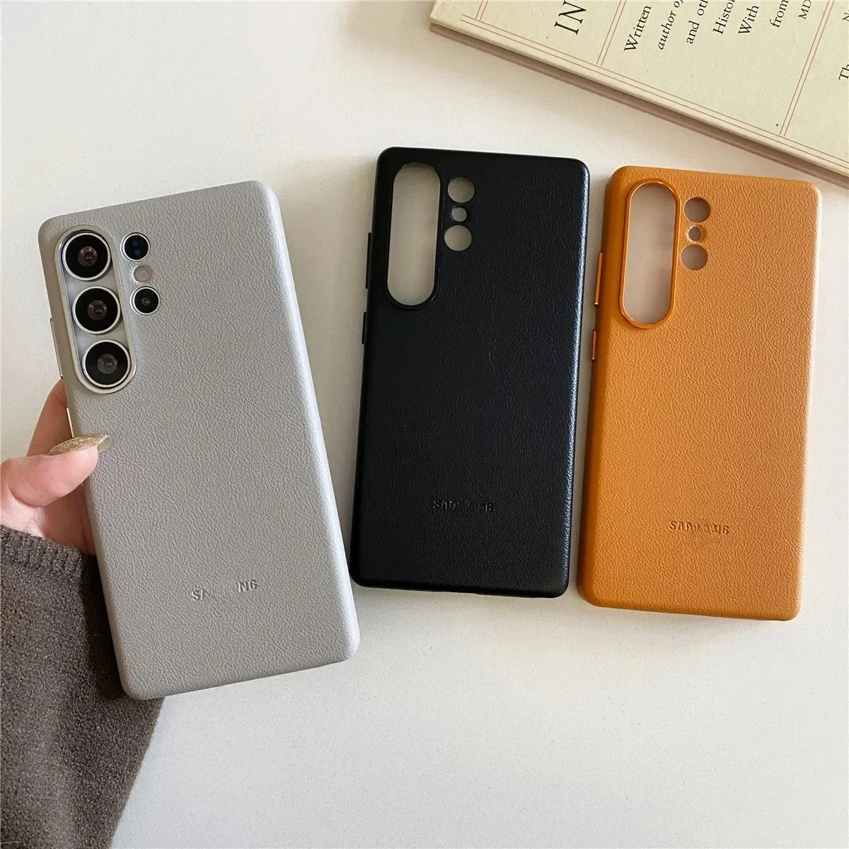 حافظة جلدية أصلية بعدسة ممتصة للصدمات لهاتف سامسونج جالاكسي S25 Ultra S25 Edge S25Plus غطاء هاتف واقٍ مقاوم للصدمات #3