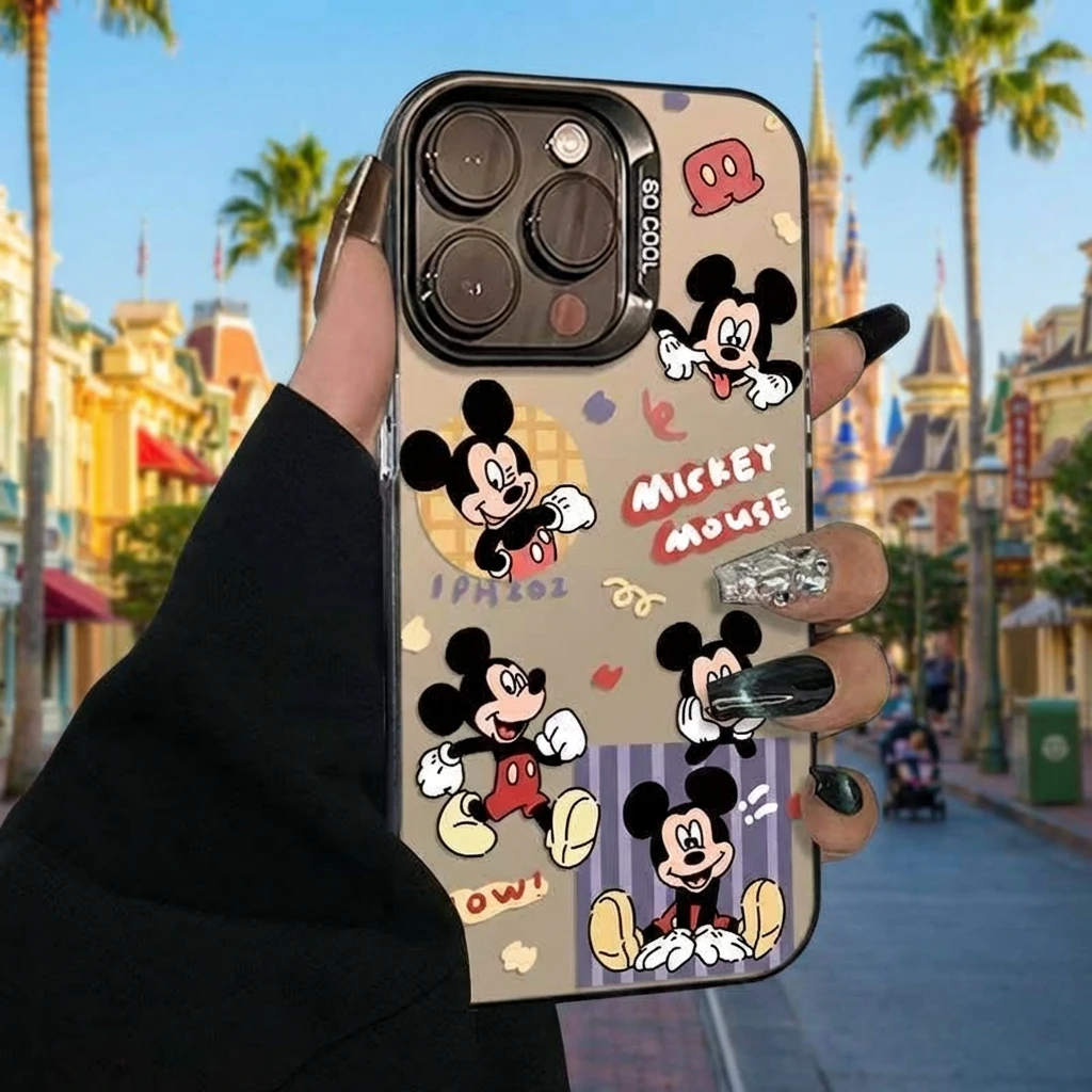 

Противоударный прочный защитный чехол для iPhone 17, 16 Plus, 15 Pro Max, 13, 12 с милым дизайном Микки Мауса