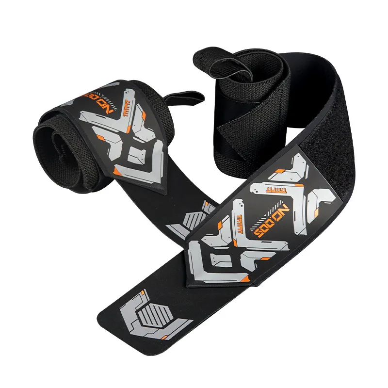 

1Pair Mech style Strength Weight Lifting Wrist Support Straps Gym Training Wristband Brace Strap for Bench Press Overhead Press