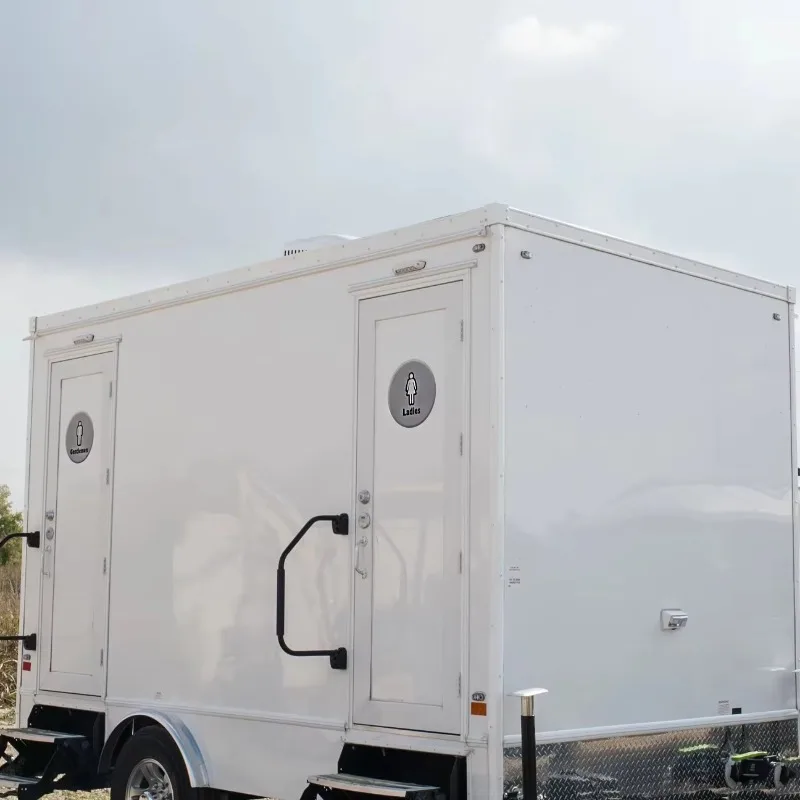 Durable Space Saving Portable Toilet Trailer for Camping Trips Odor Free Outdoor Restroom Custom