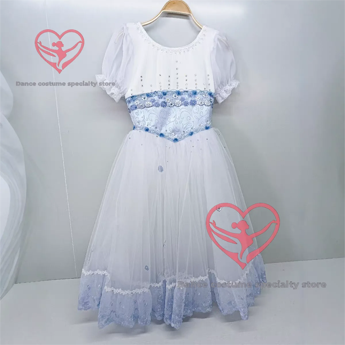 New Graduation Gala Clara Ballet Dress with Long Tulle Skirt, Professional Ballet Competition Attire, GDC Custom-Made