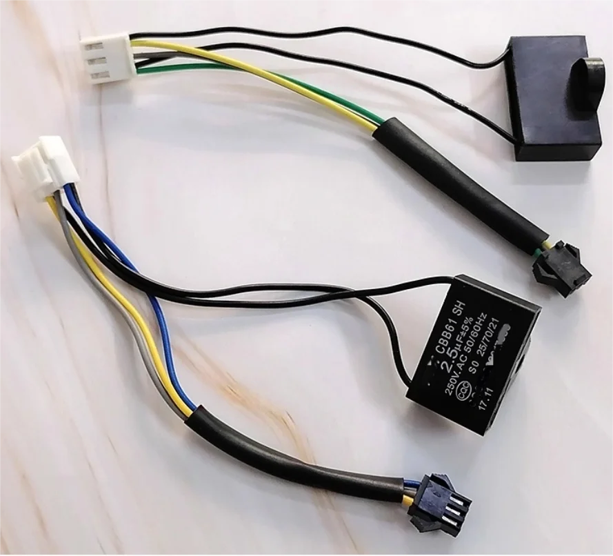 

1PCS/LOT Automatic mahjong machine, conveyor motor CBB61, starting starting capacitor, 250V, 3-pin, five-wire