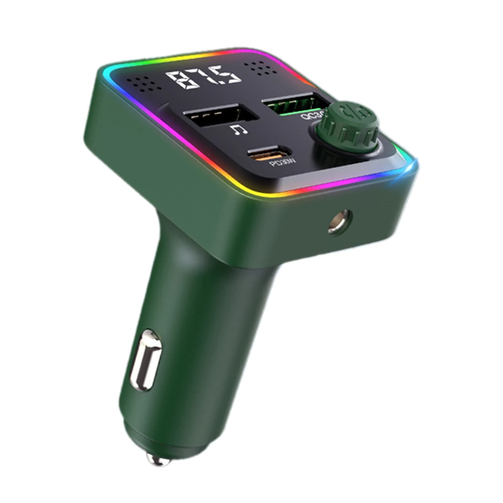 

Автомобильный Bluetooth FM-передатчик Bluetooth 5,3 FM-передатчик адаптер беспроводной радио MP3-плеер музыкальный аудиоприемник громкой связи