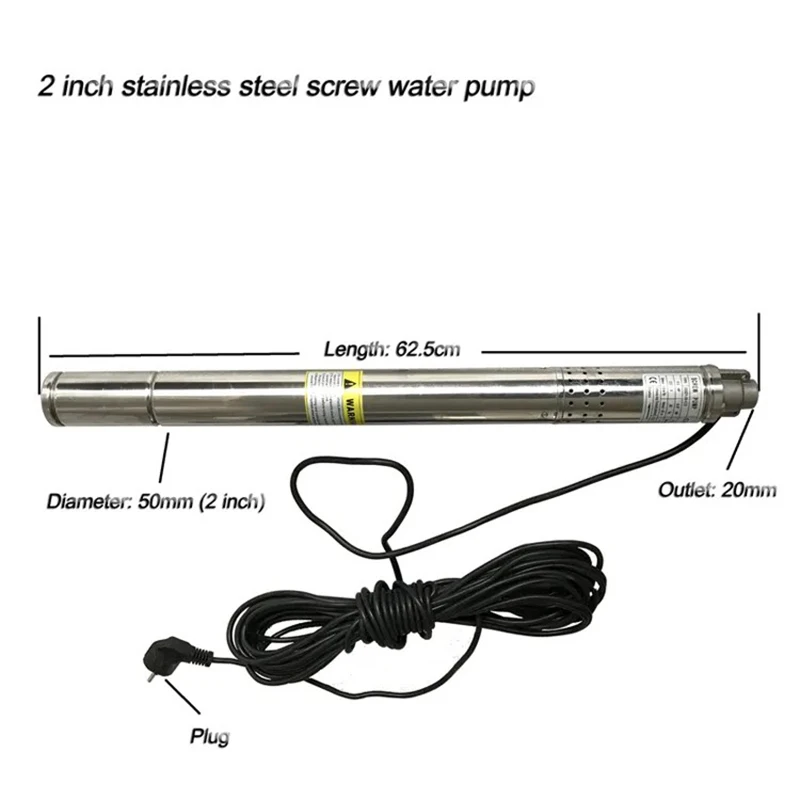 Imagem -06 - Mini Bomba Submersível de Água Profunda 370w 55m 50 mm