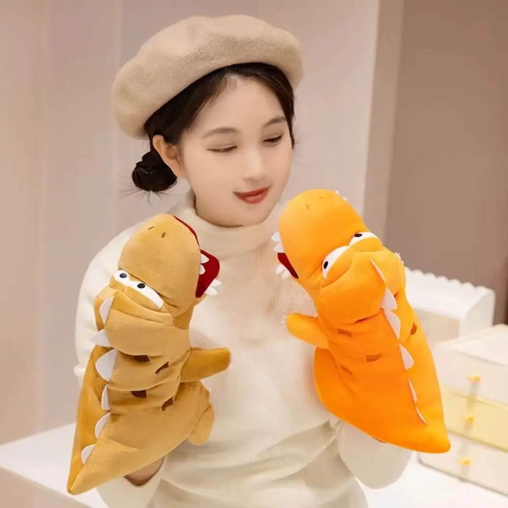 Dinosauro interattivo genitore-figlio Peluche Burattino a mano Bocca grande Educazione precoce Dinosauro Cosplay Peluche Bambola Cartone animato Confortevole