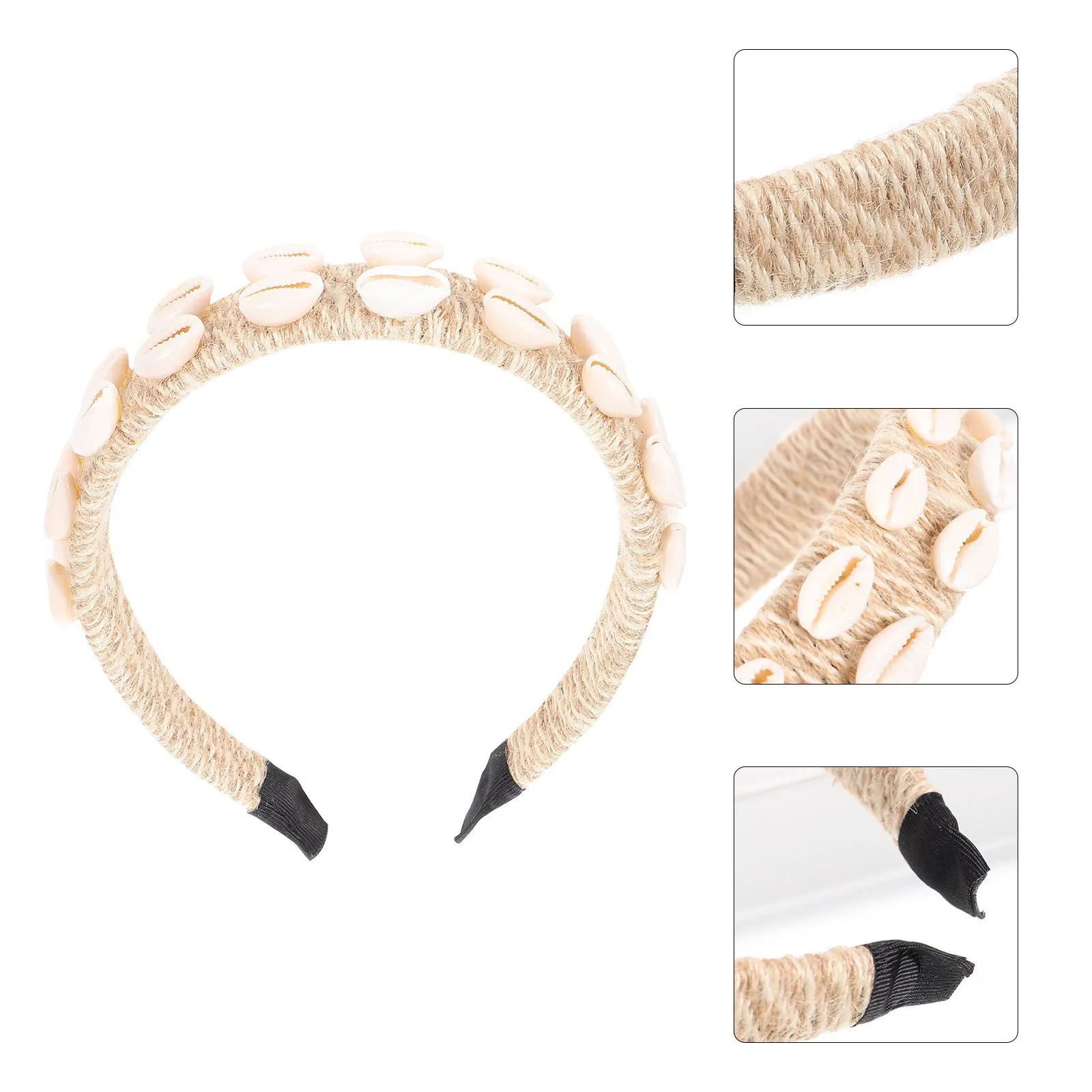 

Elegant Seashell Hairband for Women Beautiful Shell Charm Headband Fashionable Braided Hair Accessory Versatile Party Wedding
