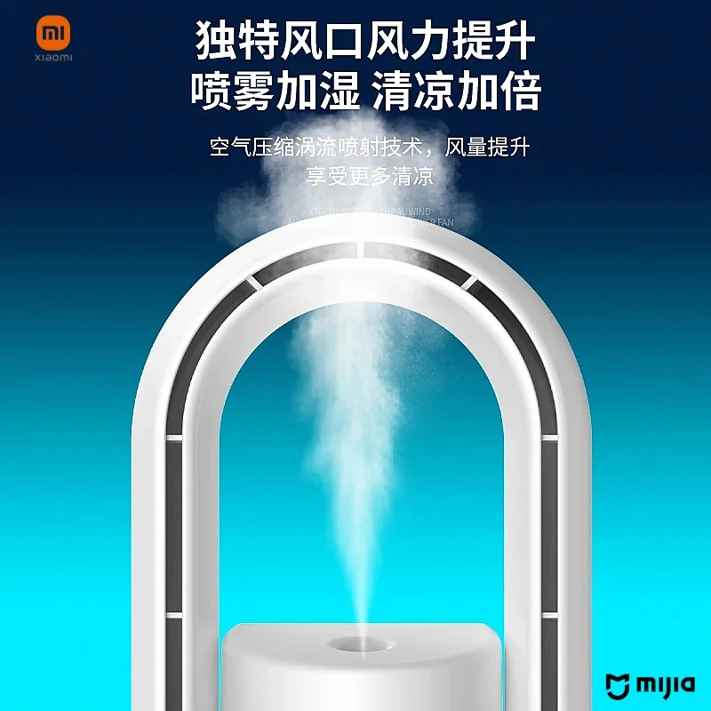 Xiaomi Mijia-Water-cooled Fan, Bladeless Spray, Humidification, Air Conditioning, USB Cooling, Desktop, Household, Soft Wind