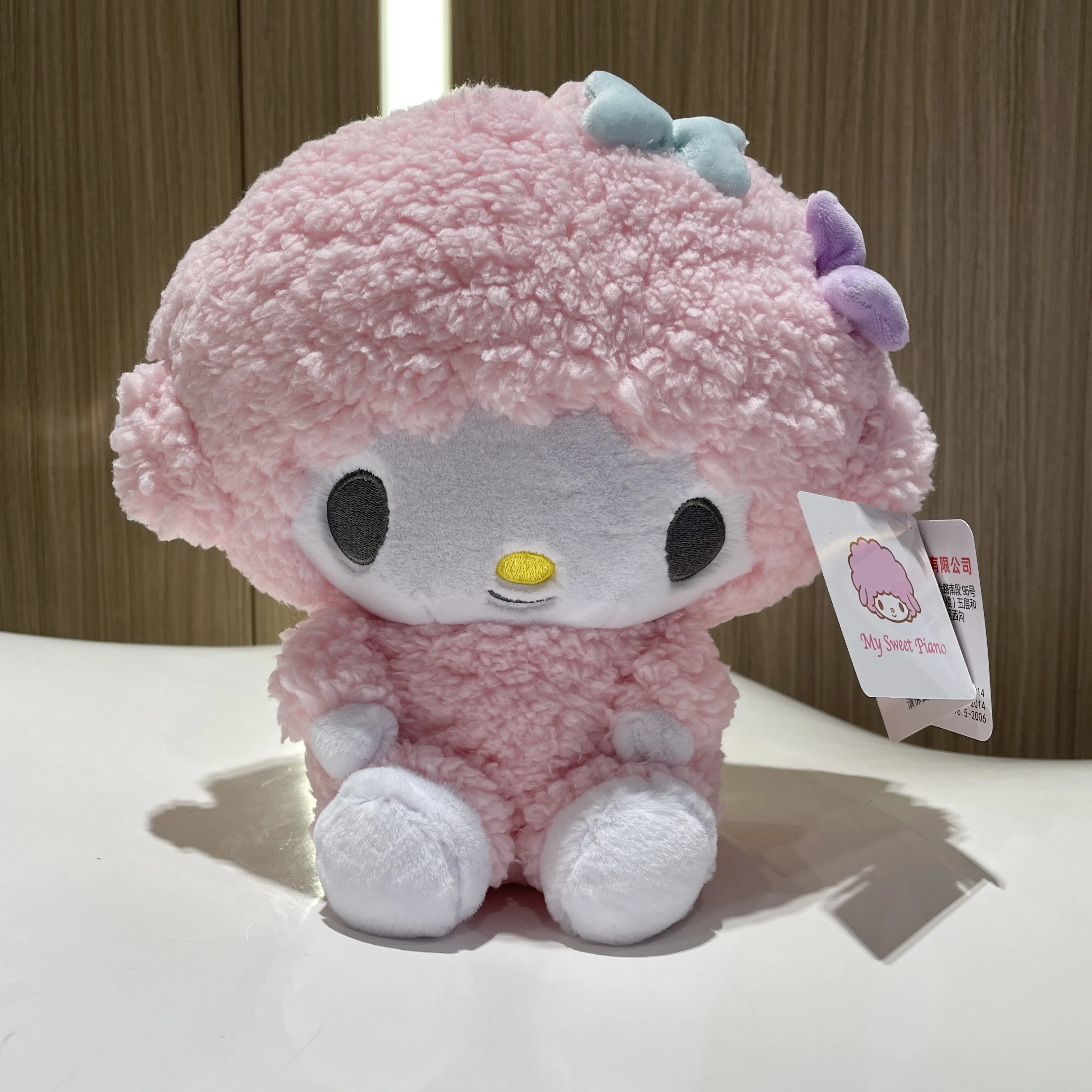 E－STRONG 100 % echtes Sanrio Pink Lamb My Sweet Piano Kuromi My Melody Hello Kitty Plüschtier Plüschpuppe Bettdekoration Geburtstagsgeschenk 4