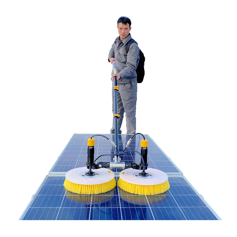 

Rotating Brushes Washing Robot For Rooftop Solar Farm Power Plant Solar Panel Clean Machine