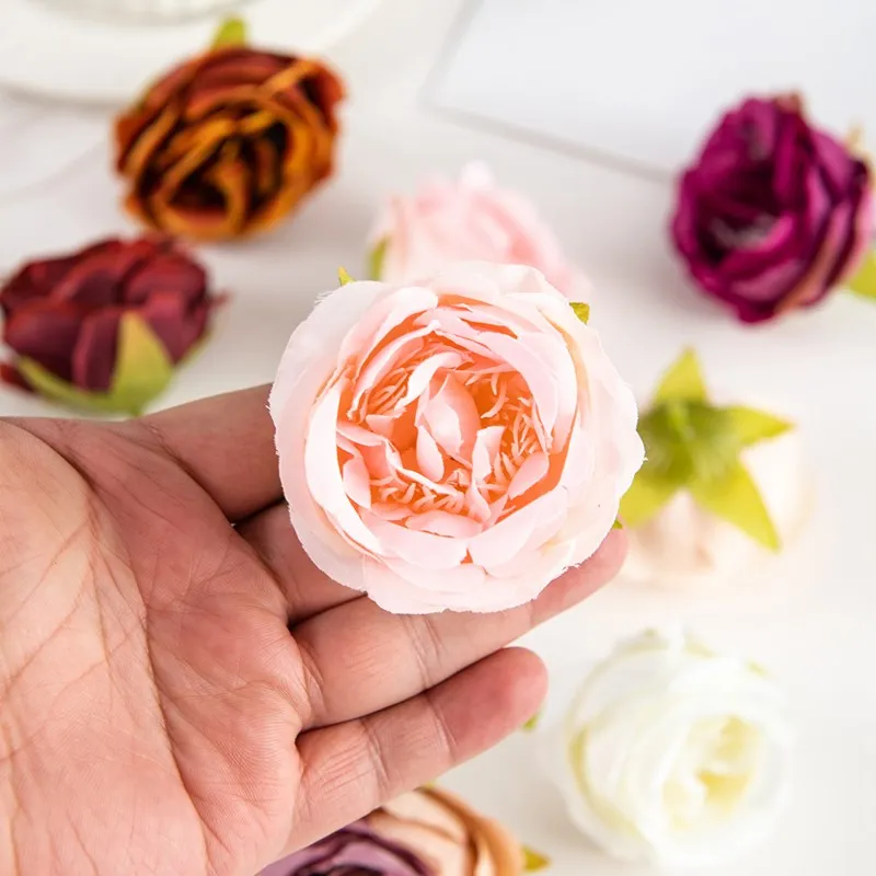50/100 Stück Seiden-Kunstblumen Rosen für Zuhause, Vase, Tisch, Außenbereich, Garten, Hochzeit, Brautstrauß, DIY-Scrapbook-Zubehör – Detail 8