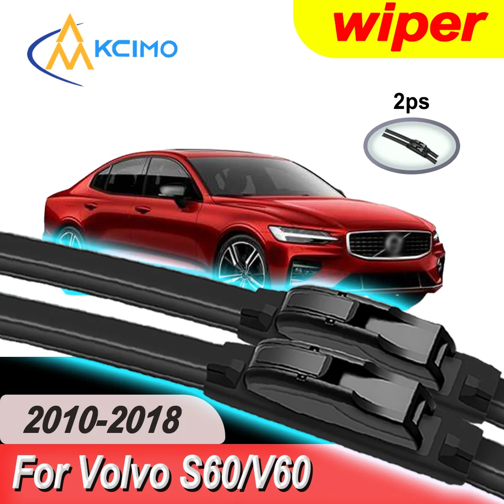 

Silent Wiper Blades For Volvo S60/V60 2010-2018 2PCS All-Weather Double Rubber OE Exact Fit Accessories 2018 2017 2016 2015 2014