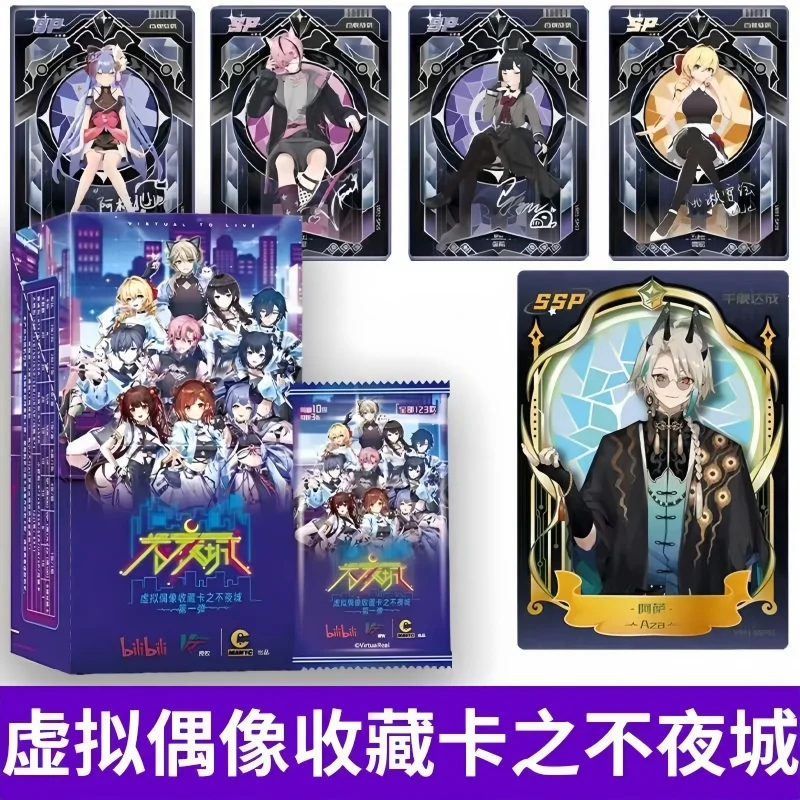 

Card Fun Anime Virtual Idol Card Aza Bilibili Big Star Anime Idol Singer City Without Night Periphery Collectible Card Gifts Toy