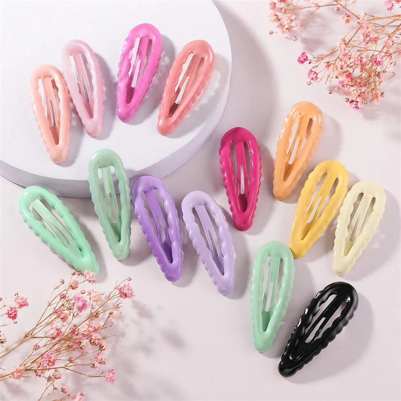 

20pcs/lot Candy Color Snap Clip for Girls Kids Cute Trendy Metal Hair Clip for Fine Hair Decorative Hairclips Hair Accessories