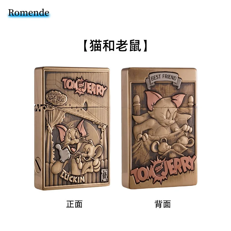 

Оригинальная медная двусторонняя прецизионная резная зажигалка с несколькими узорами, ультратонкая рельефная зажигалка, высококачественная мужская подарочная зажигалка