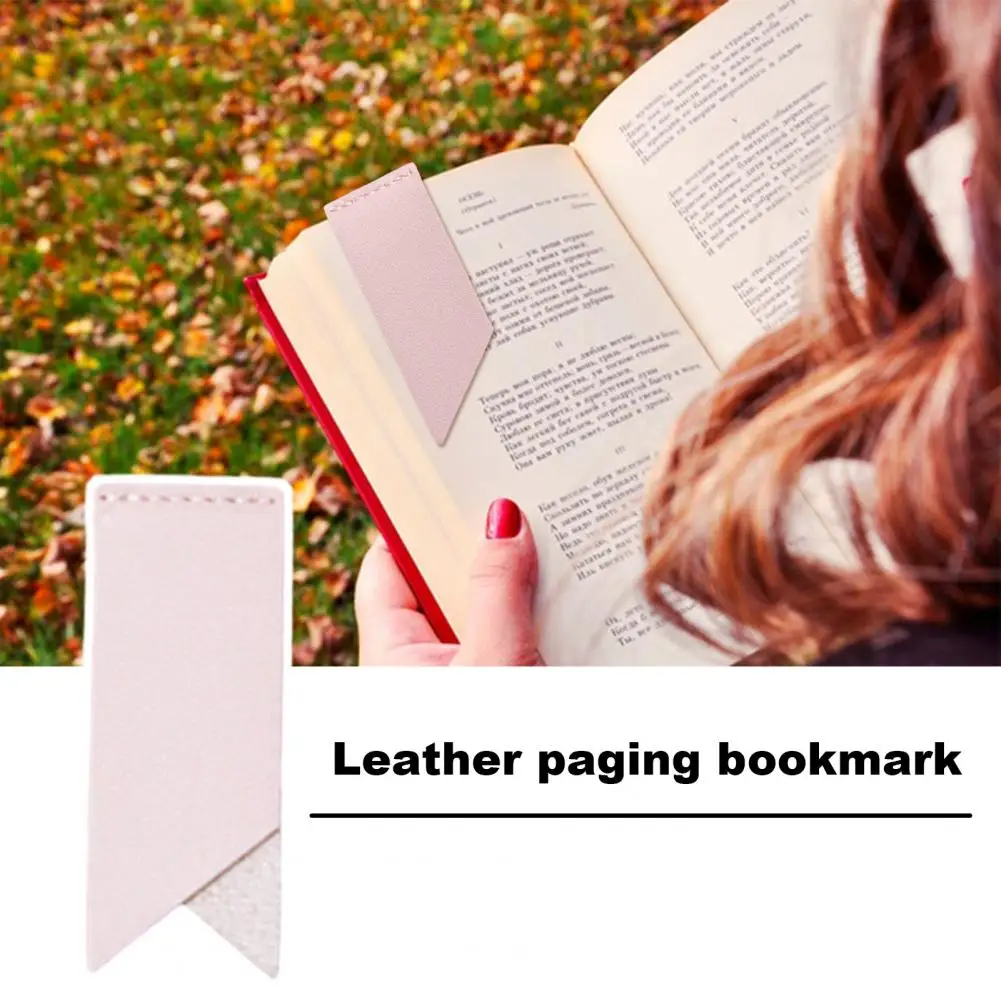 Student Reading Bookmark Handmade Faux Leather Bookmarks Solid Color Wear Resistant Waterproof Decorative Book for Reading