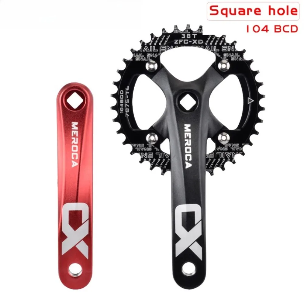 

Black CX 32T Square Hole Bicycle Crankset 104BCD Aluminum Alloy IXF Square Hole Mountain Bike Crankset 170mm