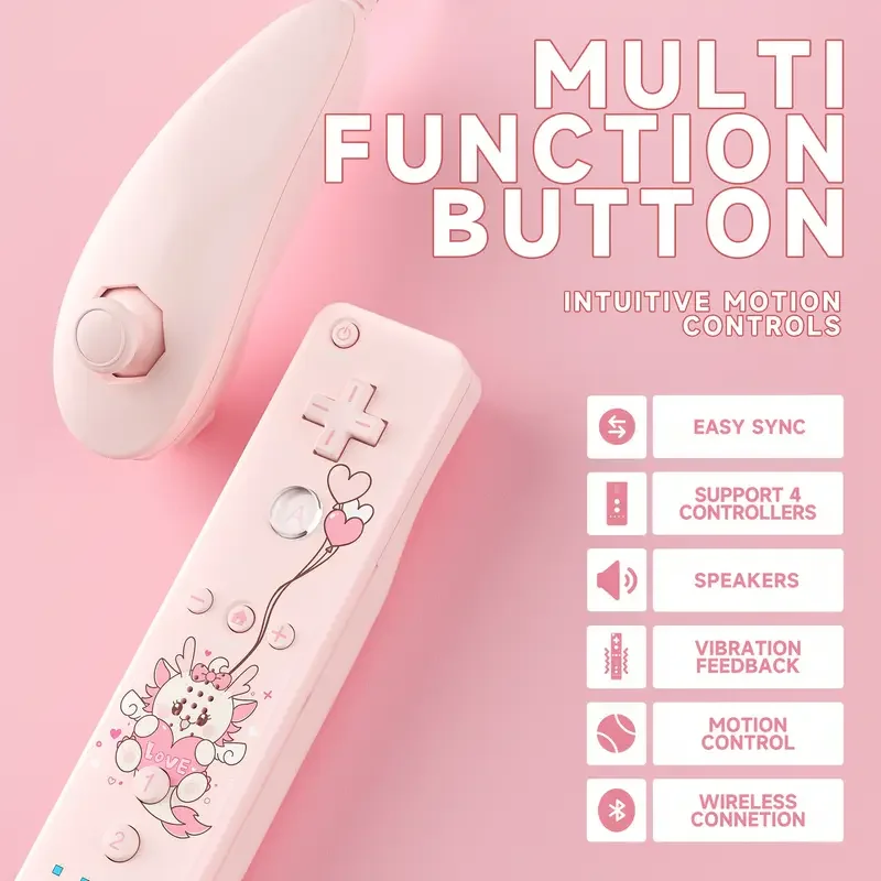 Wii Controller For Nintendo WiiU Remote With Silicone Case And Strap Compatible For Nintendo Wii/Wii U/Wii Mini With Motion view 4