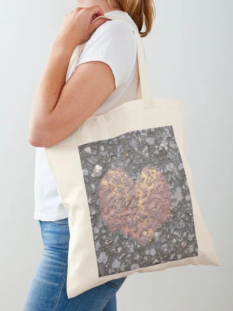 

Love Leaves Tote Bag custom fabric bag women bag canvas tote foldable reusable