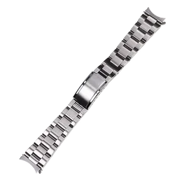 19mm Sub Style Hollow Curved End Silver Steel Watch Band For 5 Snxs73k1 Snxs75 Snxs77 Snxs79k1 Snx79j1 Bracelet Strap Mods