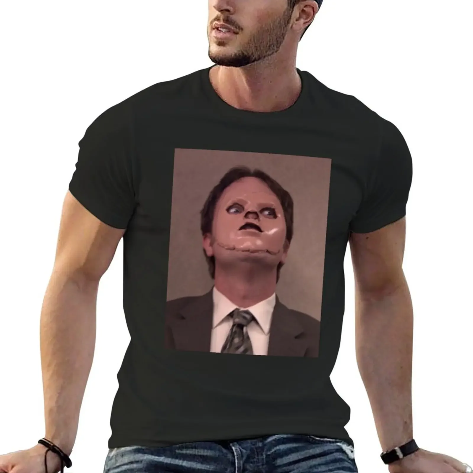 THE OFFICE DWIGHT MASK FIRST AID FAIL CPR T-Shirt tees cheap stuff graphic shirts shirts men graphic